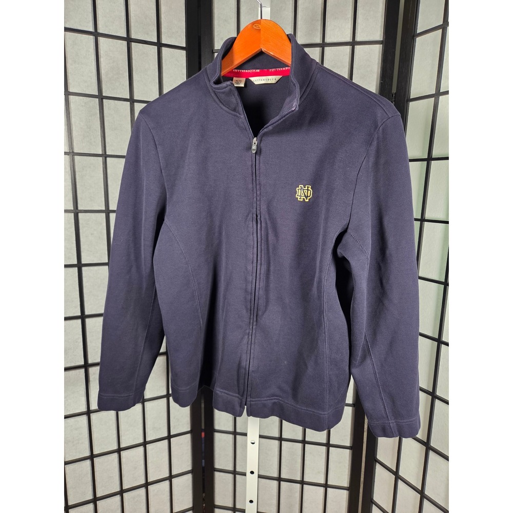 Cutter & Buck Notre Dame Fighting Irish Navy Blue Pima Cotton Full Zip Jacket XL